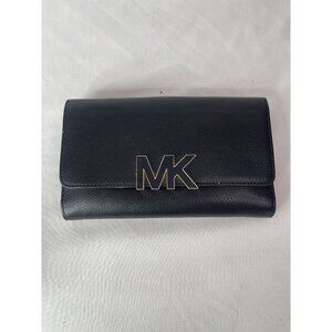 MICHAEL KORS WALLET/CLUTCH BLACK LEATHER